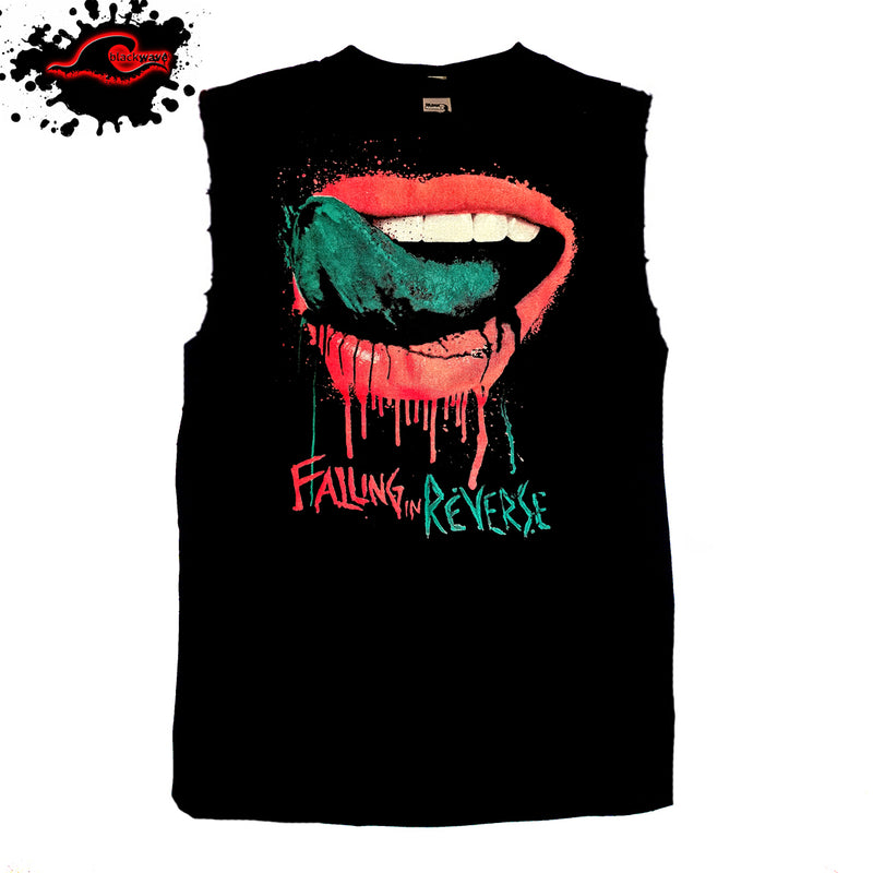 Falling In Reverse - Lips - Frayed-Cut Modified Singlet