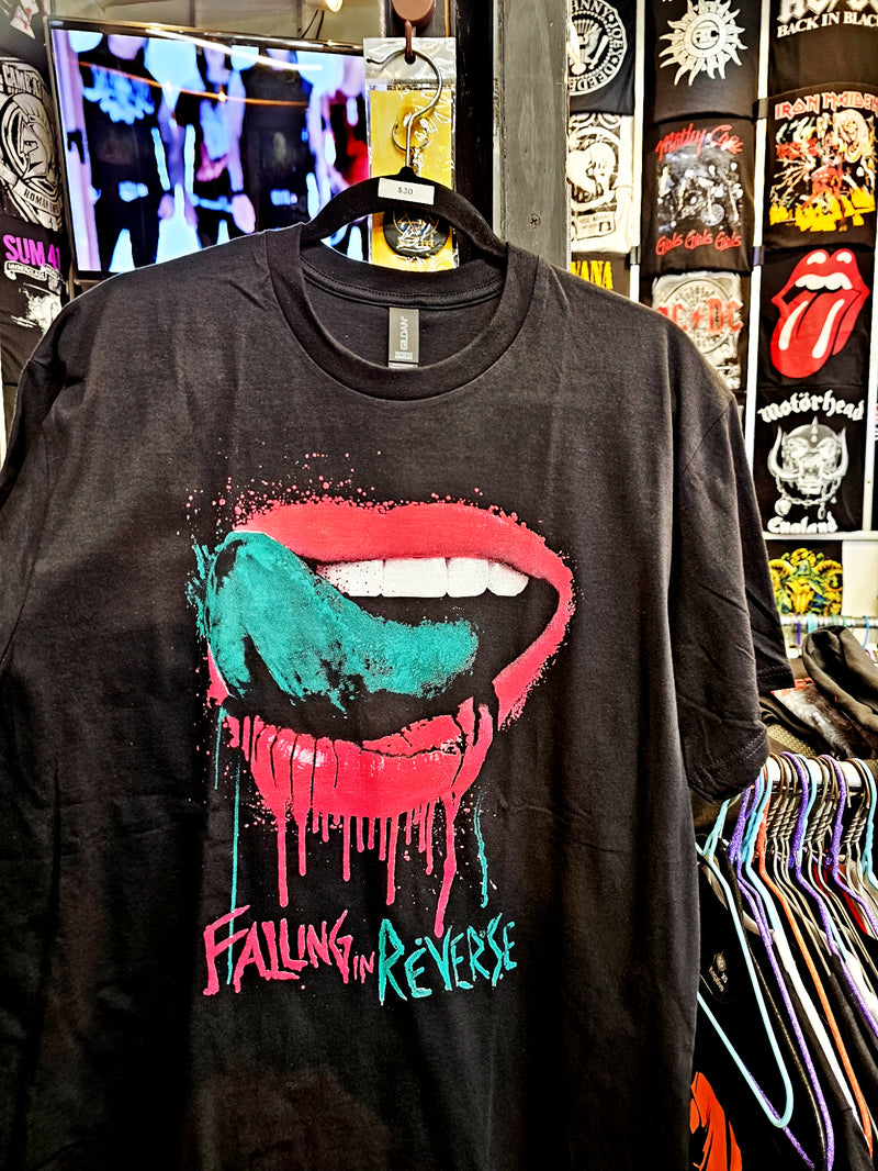 Falling In Reverse - Lips - Frayed-Cut Modified Singlet