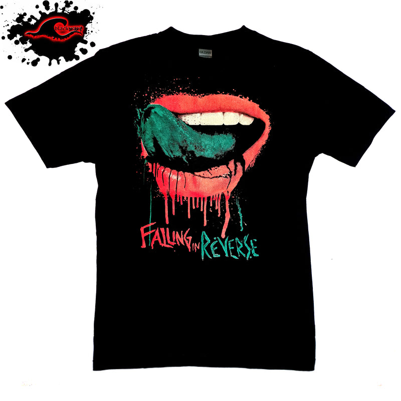 Falling In Reverse - Lips - Modified Green Tongue Color - Band T-Shirt