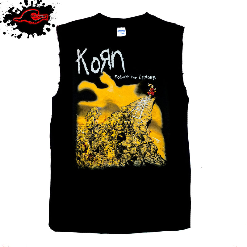 Korn - Follow The Leader - Frayed-Cut Modified Band Singlet