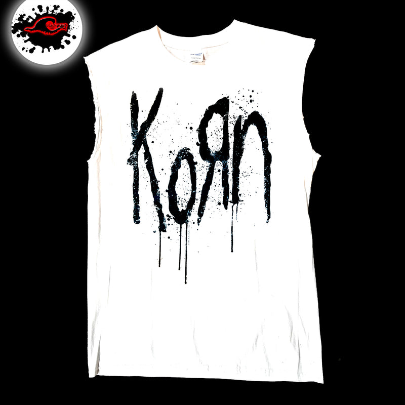 Korn - Still A Freak - Frayed-Cut Modified - White Band Singlet